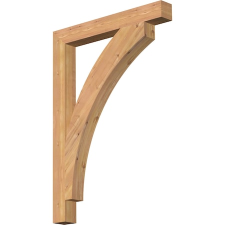 Ekena Millwork Thorton Block Smooth Bracket, Western Red Cedar, 3 1/2"W x 30"D x 42"H BKT04X30X42THR05SWR